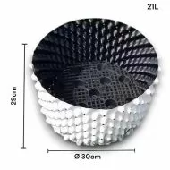 Root Plus - кръгла перфорирана саксия за въздушно подрязване на корените - 12 л.