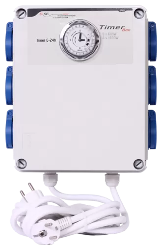 G-Systems Timer Box 6x600W - Таймер Кутия с 6 контакта за лампи, с 2 кръга
