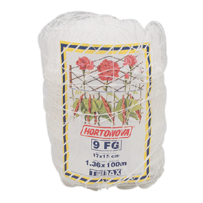 Бяла Опорна мрежа за растения и зеленчуци 1.36м x 100м (ролка)