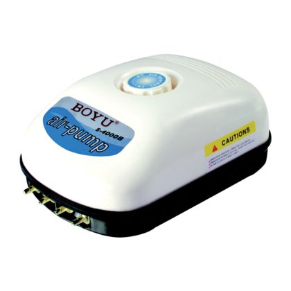 BOYU S 4000 Air Pump 12.8L/min 768 L/h 9W Four 4mm.