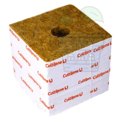 Cultilene rockwool block 15x15cm with large hole 1pc