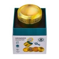 Grinder with Magnifier Glass Champ High Gold Aluminium 4 Parts - 50mm