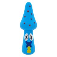 Mushroom Silicone Pipe Blue 10cm