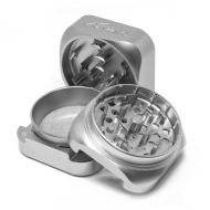Krush Kube 3.0 Stone Grey Aluminium Grinder 3 Parts - 55mm